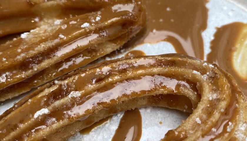 Churros with dulche de leche at El Pollote